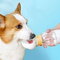 pet water bottle rotating open anti leak detachable leak proof lock drinking bowl dispenser bottle for puppy