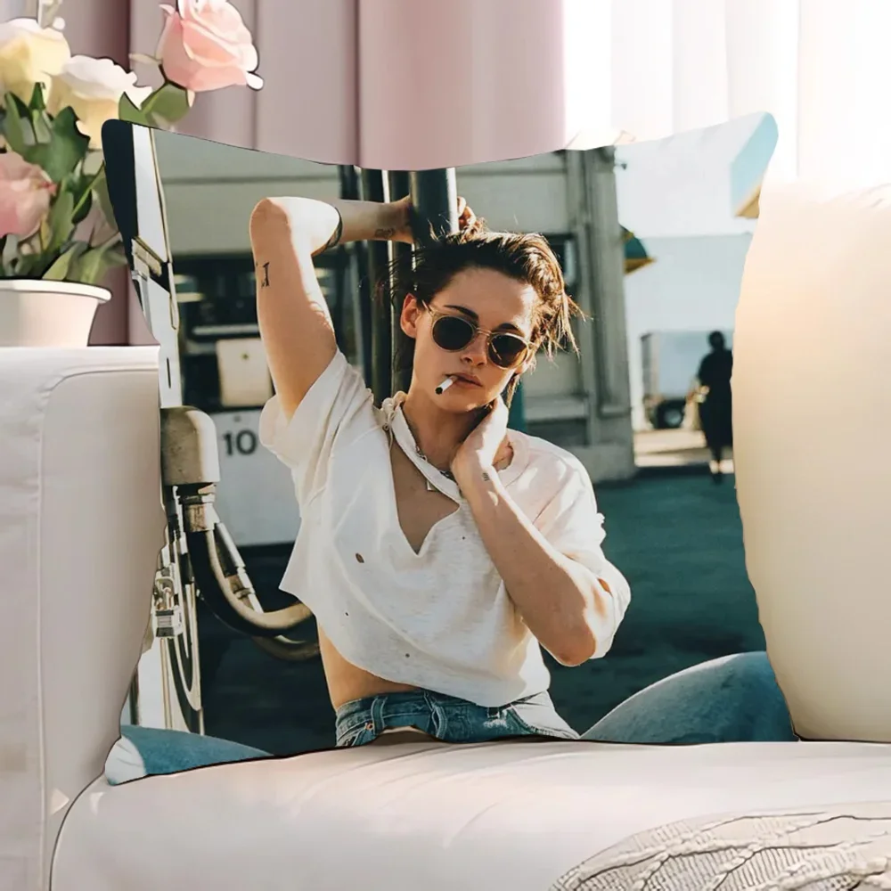 K-Kristen StewartS Квадратная Наволочка 45x45 См Короткая Плюшевая Декоративная Из