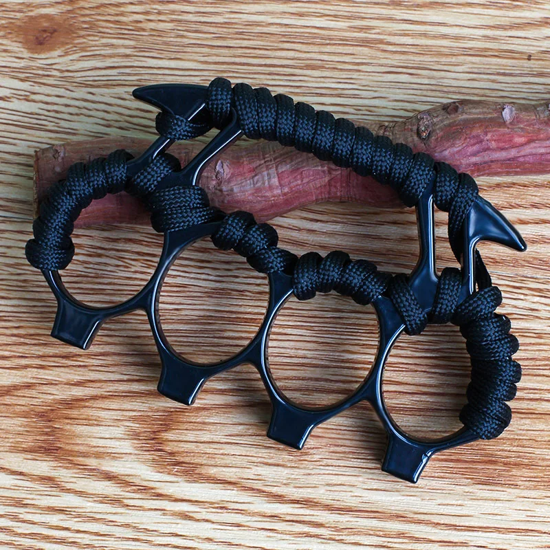 

Brass Knuckles Ring Ring Car Mounted Self-help Equipment Legal Self-defense Weapons Thickened Hand Brace Fist Clasp