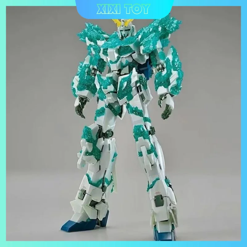 Xingdong Hguc 1/144 Rx-0 Crystal Body Unicorn Assembly Model Kit Collectible Action Figures Plastic Toy Ornament Christmas Gifts