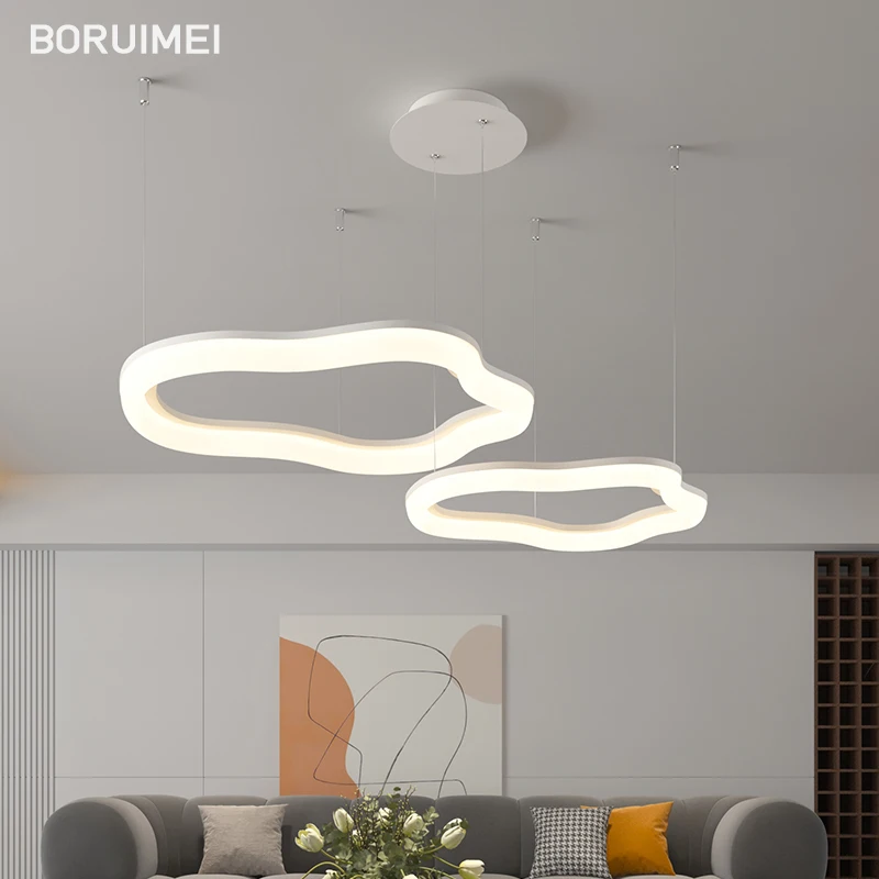 

Modern Minimalist Rotomolding Chandelier Lights For Master Bedroom Study Living Room Dimmable Home Deco Lamps Dimmable Lighting