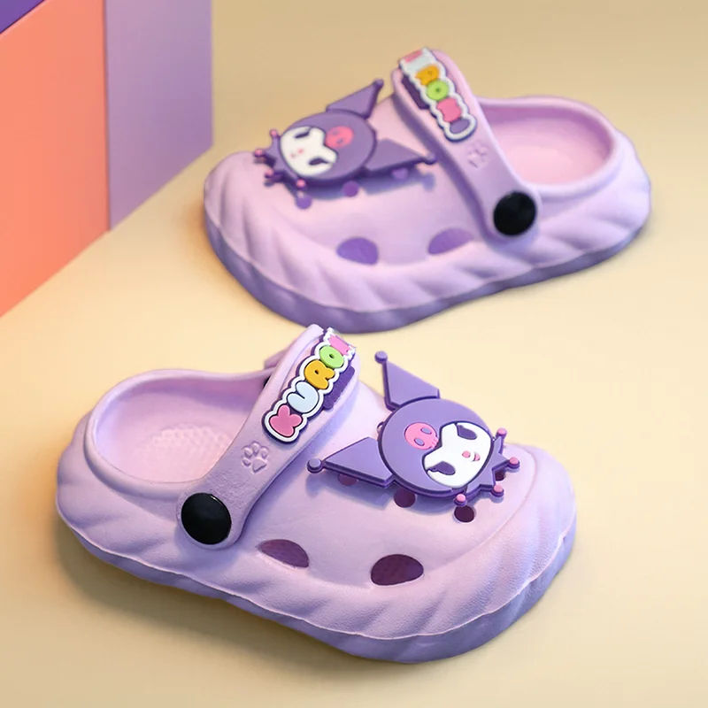 MyMelody Kuromi Cinnamoroll детские тапочки мягкие удобные нескользящие домашние летние на