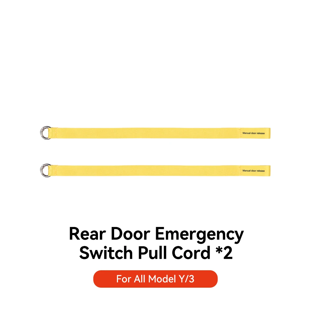 

YZ для Tesla Model 3 Y Highland Juniper 2021-2025, задняя дверь, аварийная безопасность, тянущая веревка, аварийная ручка, автомобильный аксессуар