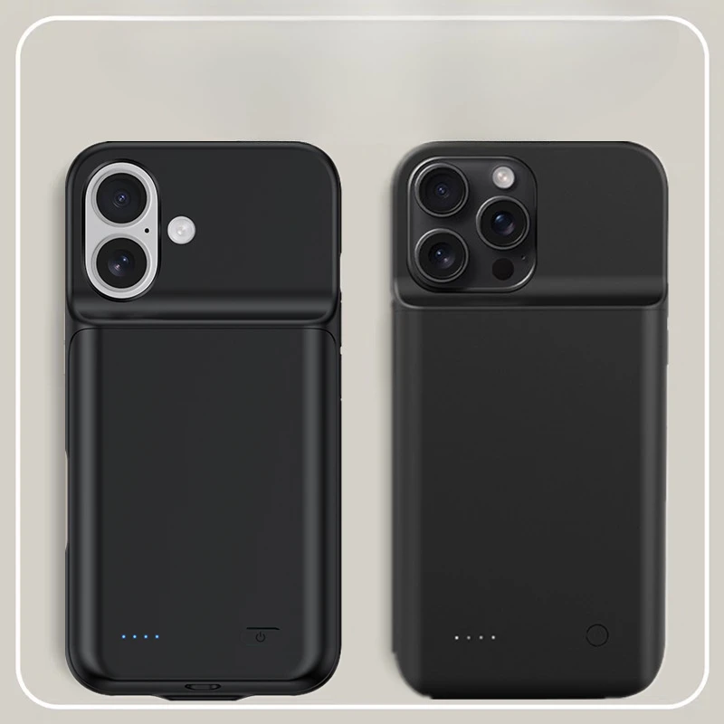 Фото Портативный чехол-аккумулятор 7000 мАч для iPhone 16 Pro Max с беспроводной зарядкой и поддержкой CarPlay №2