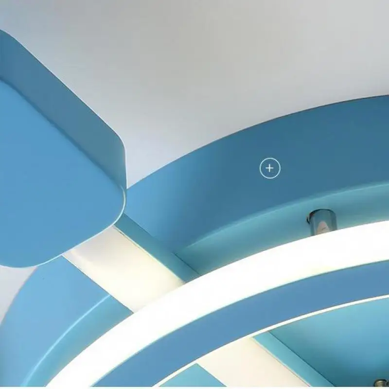 Светодиодная потолочная лампа seaman Home deco круглая синяя для мальчиков и девочек