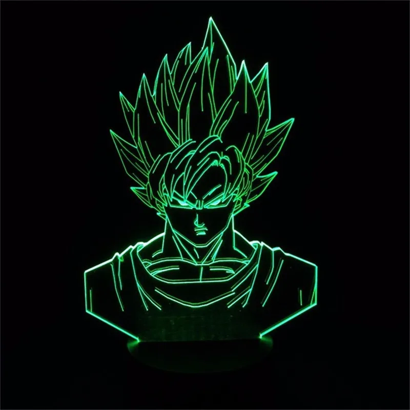 Фигурка Naa Dragon Ball Z Goku Super Saiyan 3D лампа светодиодный ночник фигурка Vegeta Jiren Broly 7