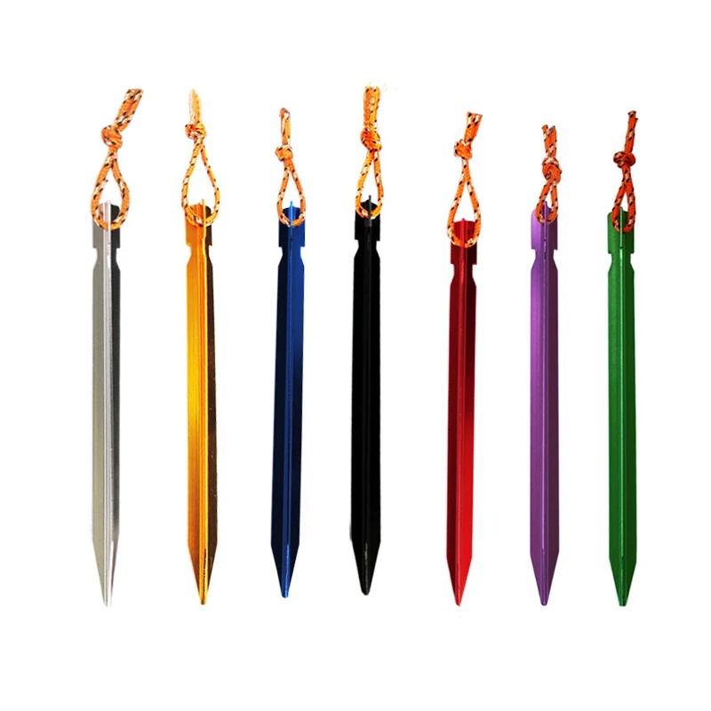 

4 шт. 18 см уличные гвозди для палатки 7075 веревка из алюминиевого сплава для кемпинга оборудование для кемпинга аксессуары для палатки