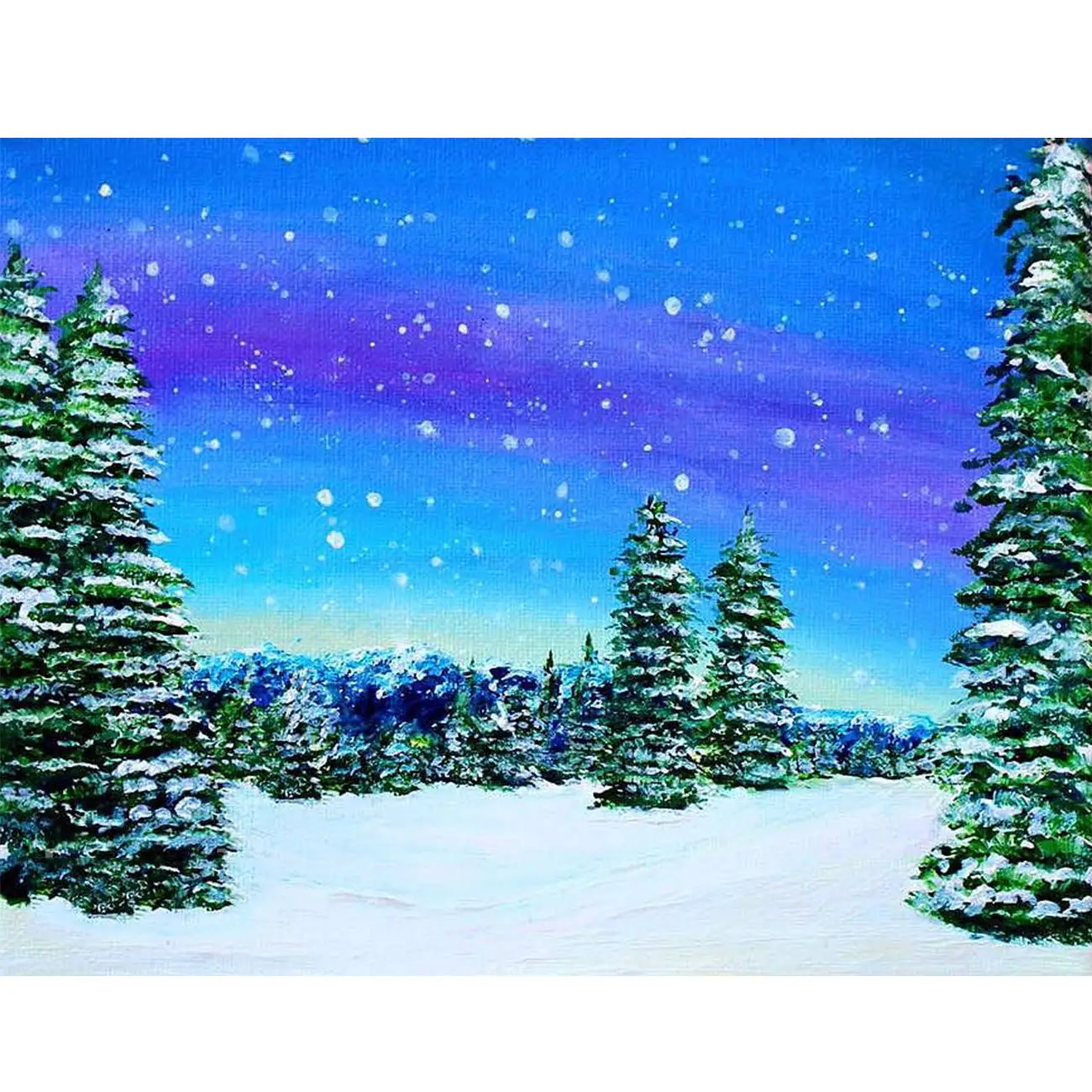 

5D Diamond Painting Starry Snow Tree Full Drill by Number Kits, DIY Diamond Set Arts Craft Decorations