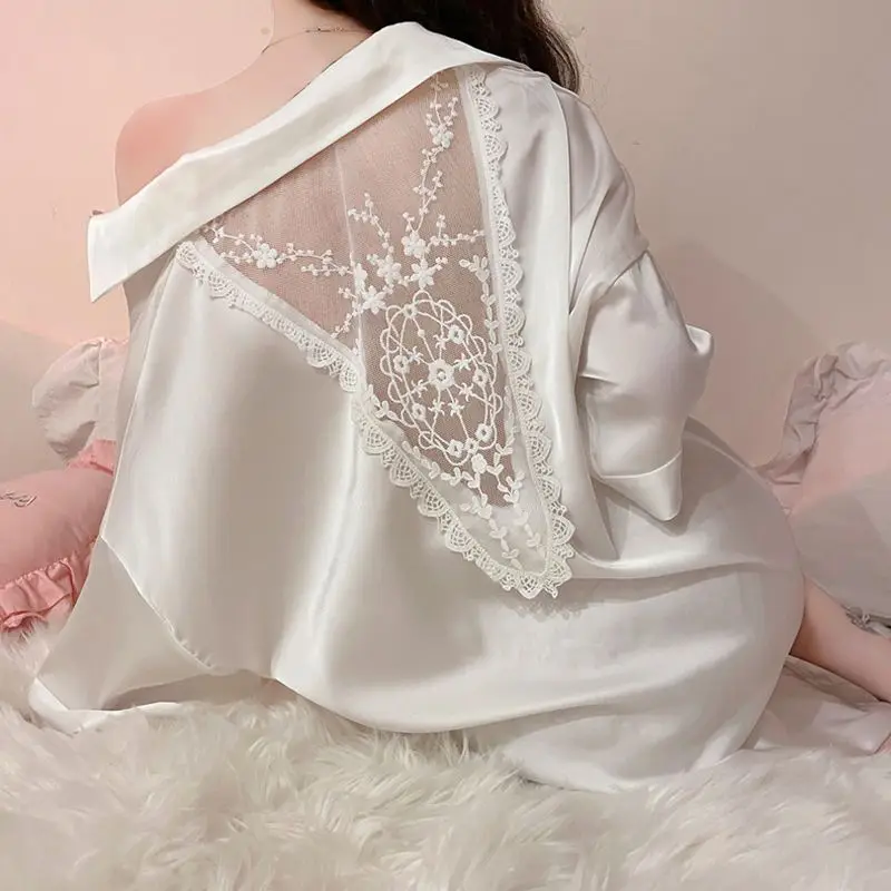 

Shirt Blouse Sexy Women Nightwear Dress Lace Summer Home Clothes for Sleep Pyjama Sleepwear Women's Night Peignoir Pajamas Robe