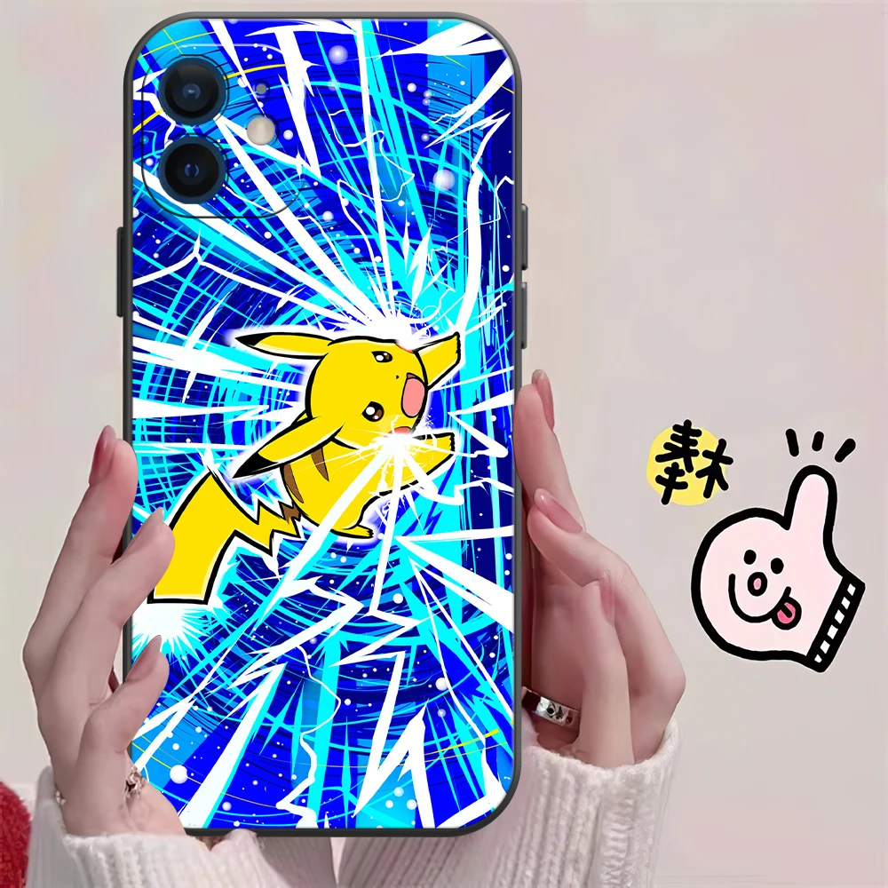 Чехол для телефона iPhone 11 12 13 Pro Max Mini X XR XS MAX SE 2020 8 7 6 6S Plus 5 Пикачу Покемон Мягкий