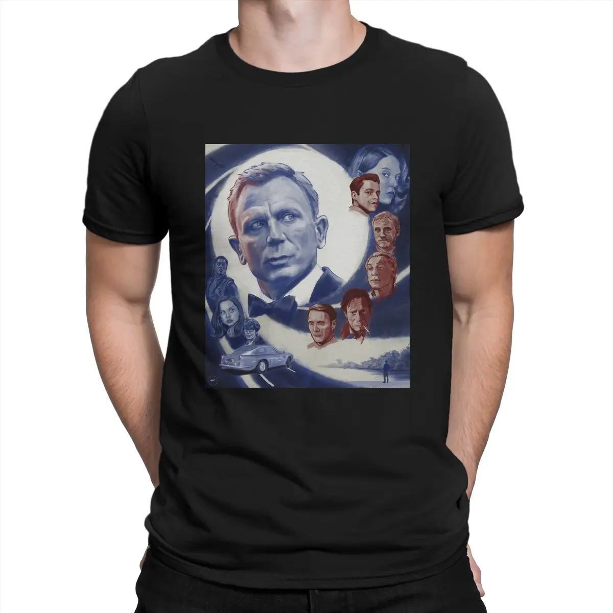 

Men's Daniel Craig Bond James Bond T Shirt No Time To Die Legendary Agent 007 Bond 100% Cotton Tops Hipster Crew Neck Tee Shirt