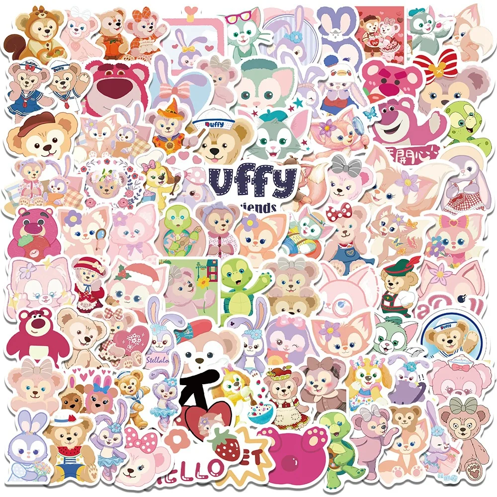 

100pcs Disney Cute Bear Cartoon Rabbit Graffiti Stickers Suitcase Laptop Mobile Phone Waterproof Stickers Children's Toy Gift