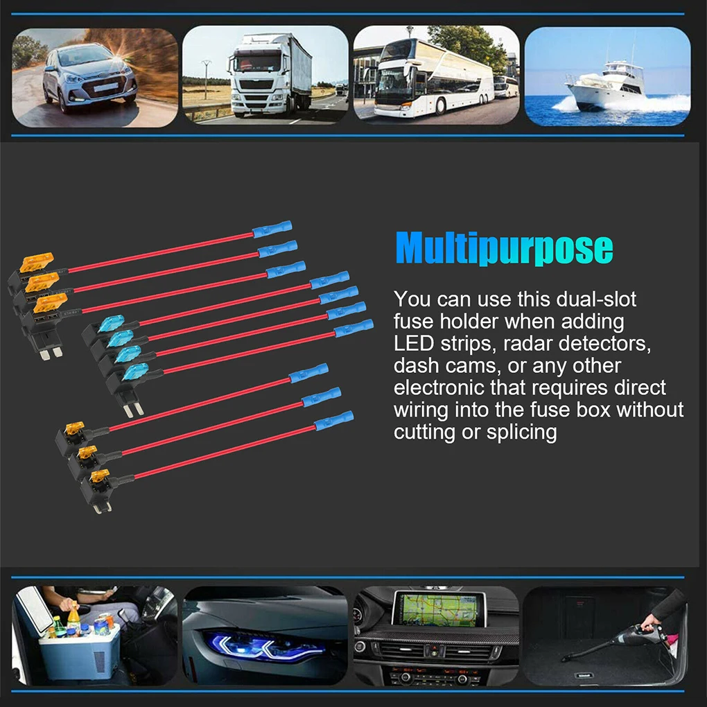 

10 шт./компл. 12 в автомобильный адаптер предохранителя, запасная световая полоса, фотоэлемент, запасные части автомобиля, автомобиля