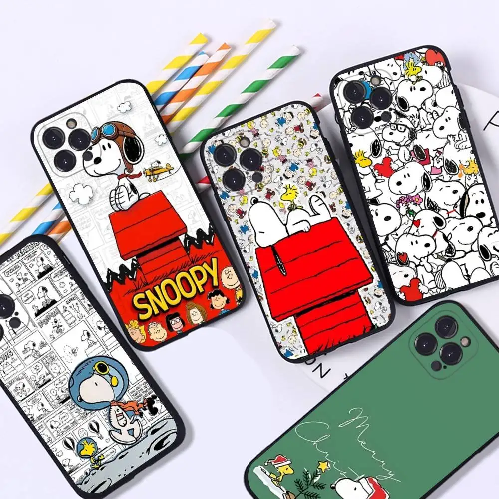 Фото Милый мультяшный чехол S-Snoopys для iPhone 17, 16, 15, 16e, 14, 13, 12, 11 Pro Max Plus, чехол-накладка, коque №4