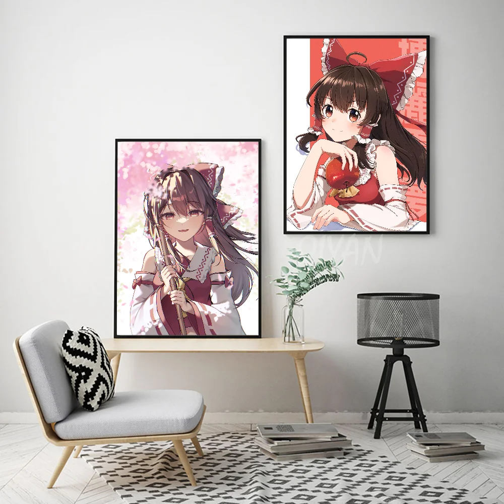 Hakurei Reimu Touhou Project Series плакат наклейки художественные настенные фрески Декор