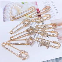 2022 popular ins rhinestone love crown star brooch anti exposure womens clothing accessories gift for girlfriend small pins