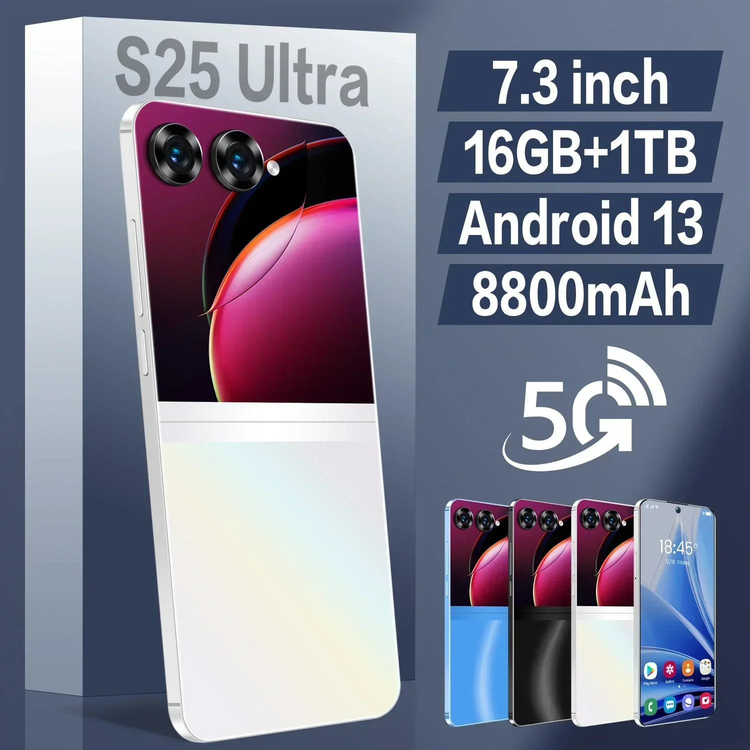 Новый оригинальный флагманский смартфон S25 Ultra 7 3 HD с полным экраном 5G 16G + 1 ТБ 48MP 72MP