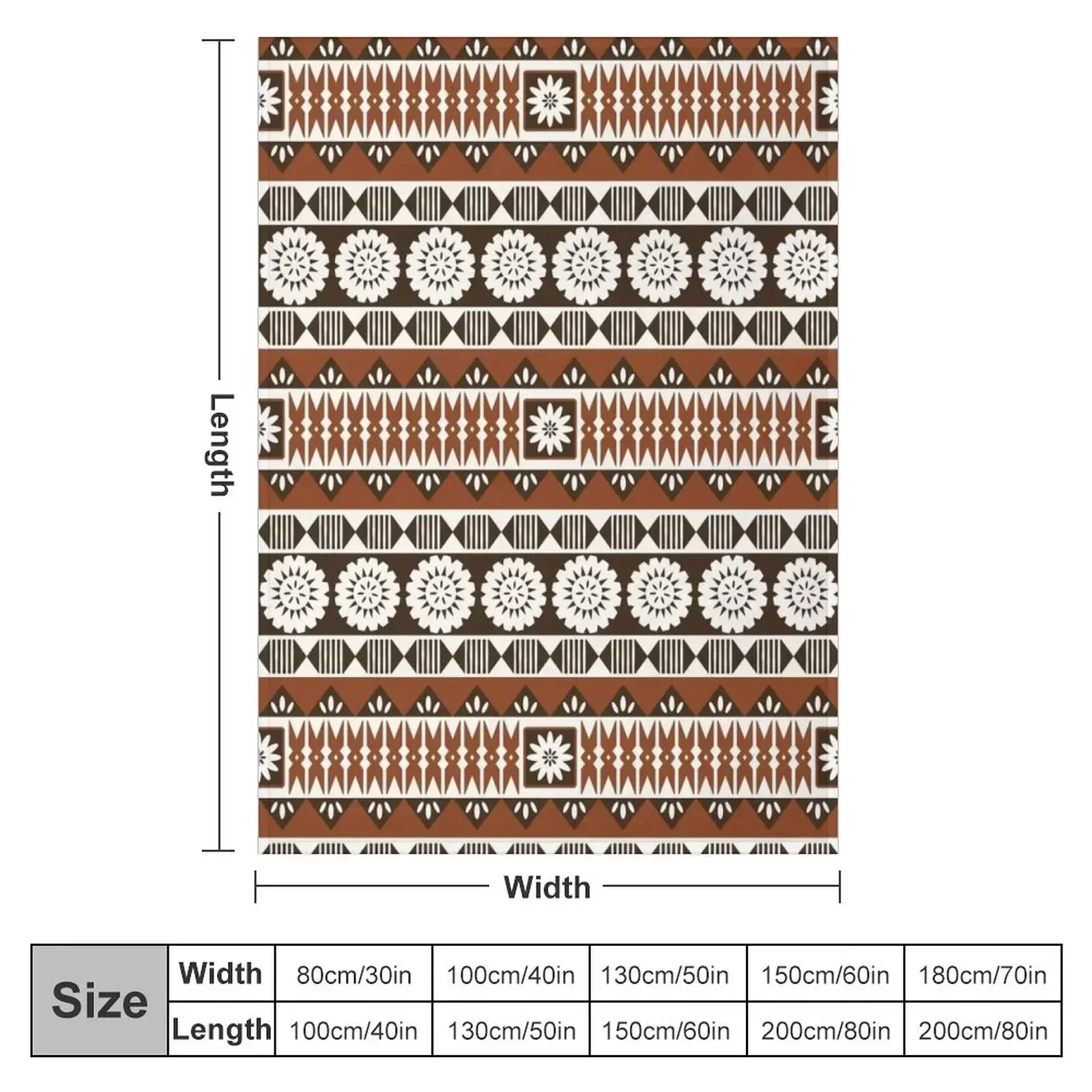 Fijian Masi 2/Neutrals Throw Blanket Свободные термоодеяла и пледы Роскошные одеяла