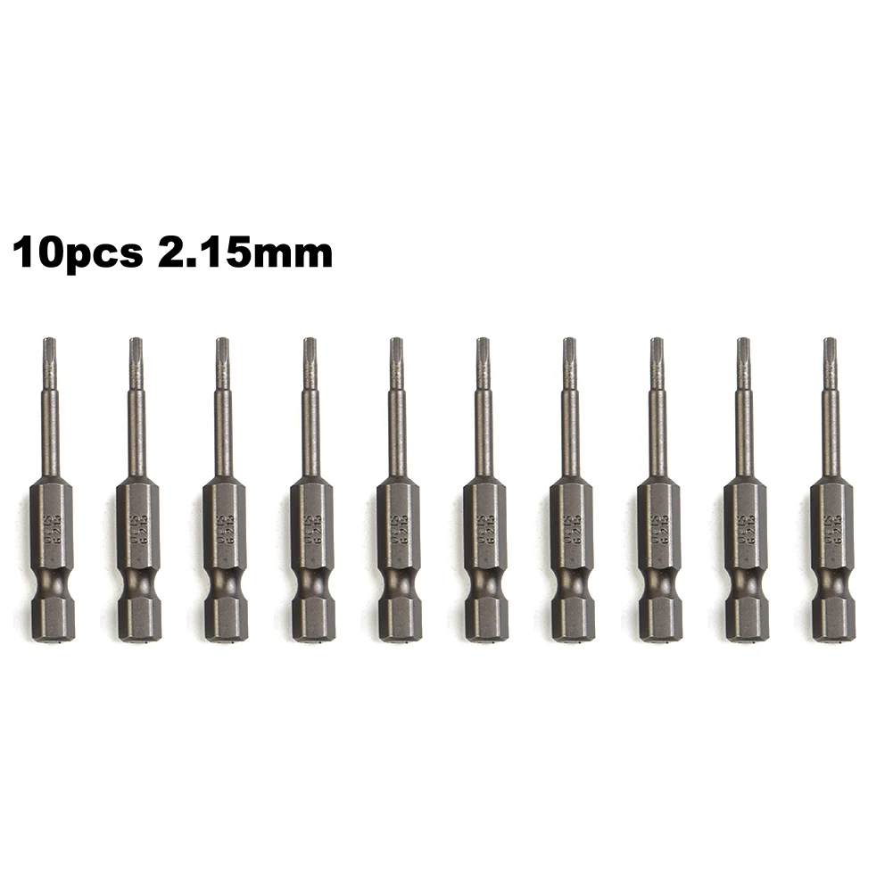 

10Pcs/Set 2.15-7.35mm Pentagonal Screwdriver Bits With Hole Magnetic Hex Shank For Electric /manual Screwdrivers