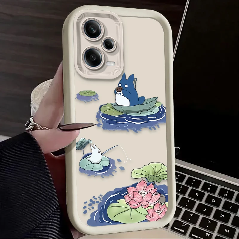 Прекрасный чехол T-TotoroS для Xiaomi Redmi Note 13 12 11 Pro Plus 4G 5G 12S 11S 10S 10 9 9S 14C 13C 12C A3 Силиконовый