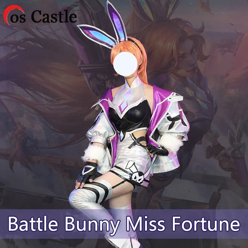 

Cos Castle LOL Battle Bunny Miss Fortune Cosplay Costume Game LOL Cosplay Costume Sexy Women Dress Stocking Full Set New Skin