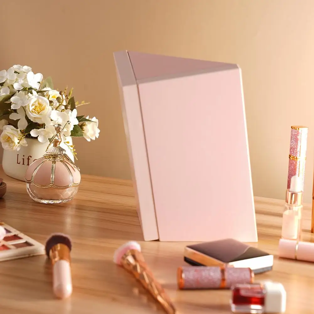 

Unique Non-Reversing Cosmetic Stand Mirror True Makeup Rectangular Mirror Desk Vanity Reflection Mirror M8Z8