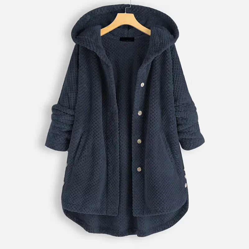 New Women's coats wool&blends 2022 Autumn Winter Coat Women Warm  Large Coat wool Jacket Female Plush Coat Hooded Jacket