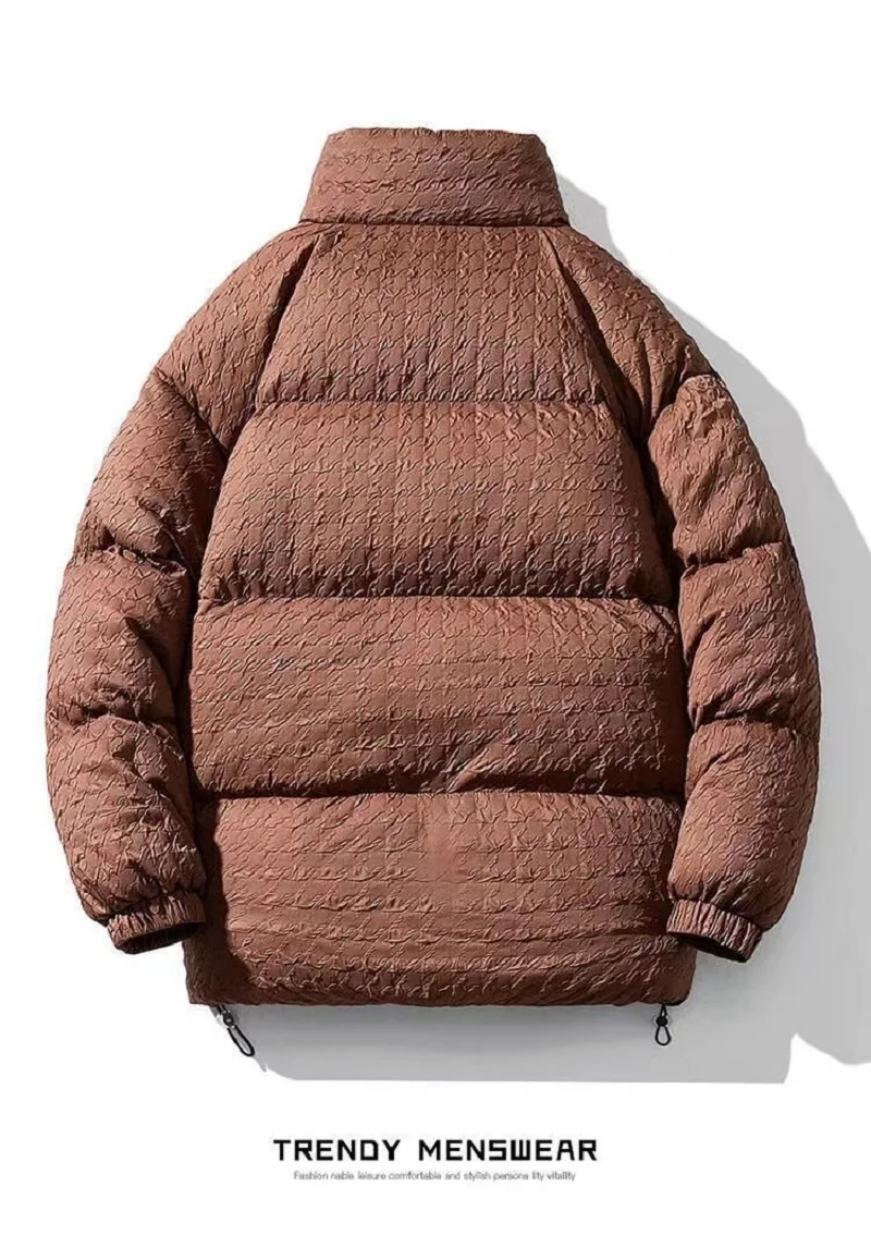 Brand Men's Cotton Jacket 2022 Winter New Coat Short Thickened Warm Stand Collar Down Jackets Couple Wear Men's Plus Size Coat