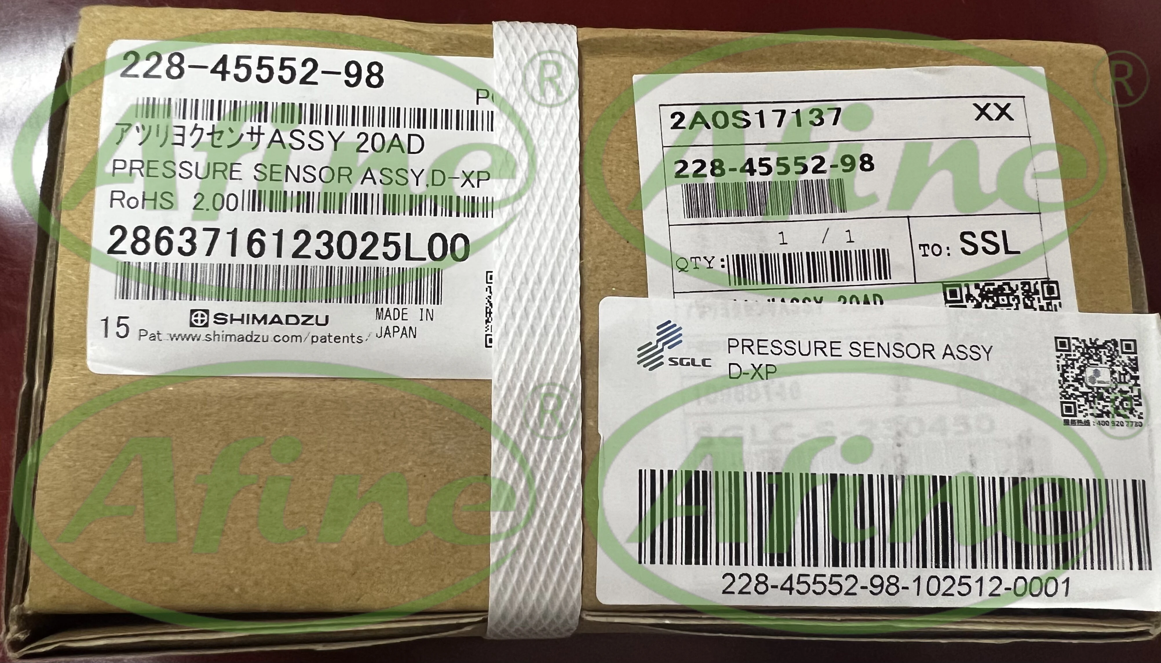 AFINE SHIMADZU 228-45552-98 Датчик датчиков ДАТЧИКА ДАВЛЕНИЯ В СБОРЕ 20AD