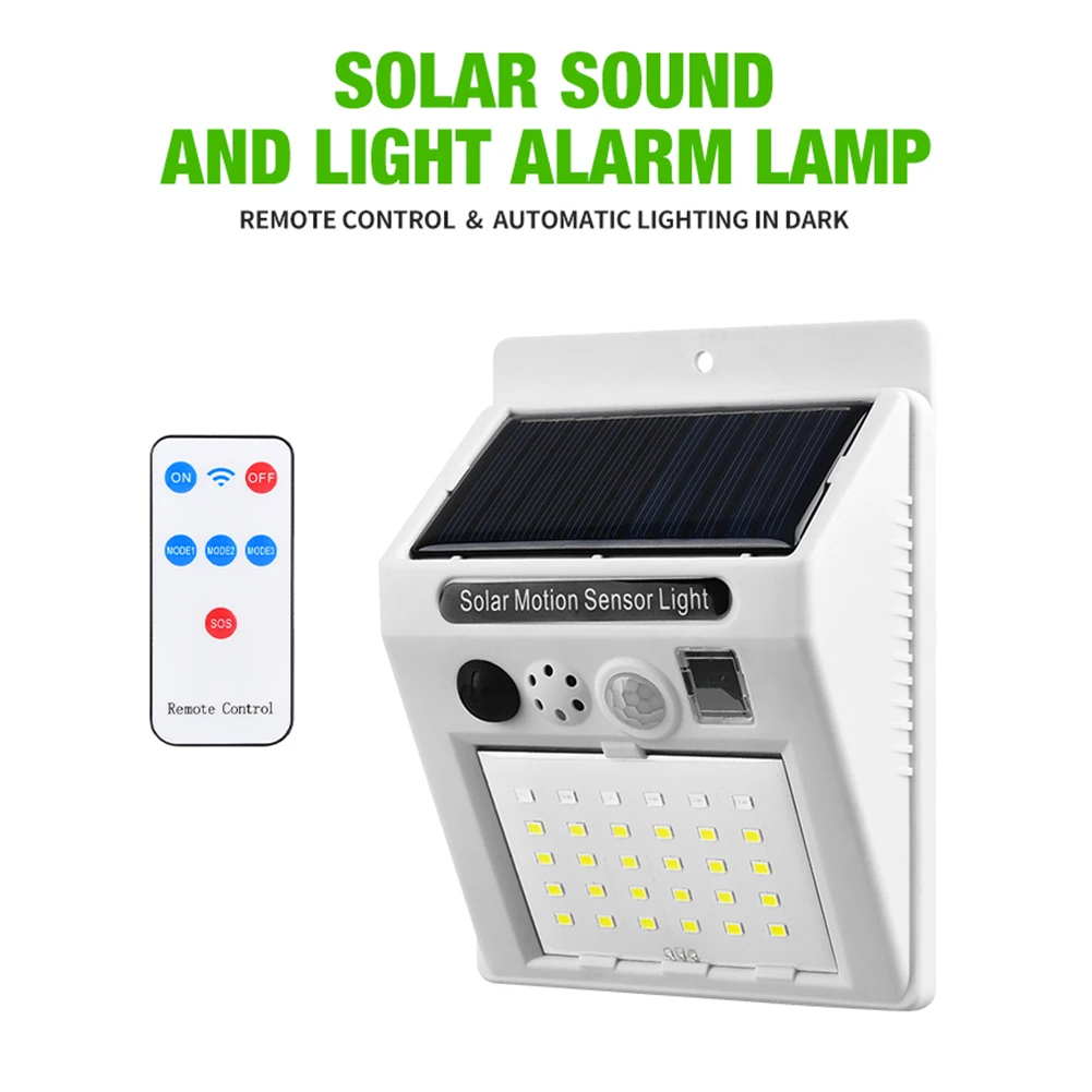 

Светодиодный светильник на солнечной батарее с датчиком человеческого тела, водонепроницаемый индукционный предупредительный ночник, изн...
