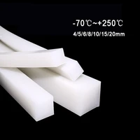 1m solid square silicone strip sealing gasket 5mm 5mm10mm15mm20mm30mm high temp high temperature resistant weatherstrip