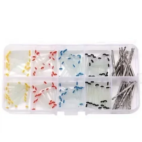 Стоматологическая волокнистая стойка разных размеров с набором сверл прямой