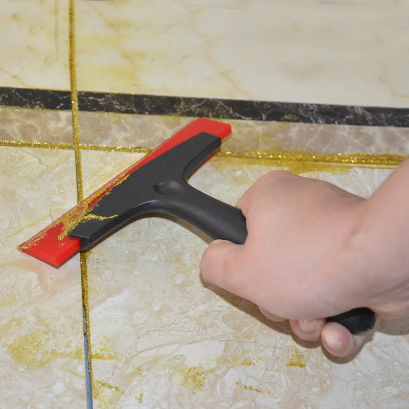 

Handle Rubber Squeegee Floor Grout Eraser Scraper Tools Multi-purpose Car Glass Window Cleaning Tool Household Gadgets