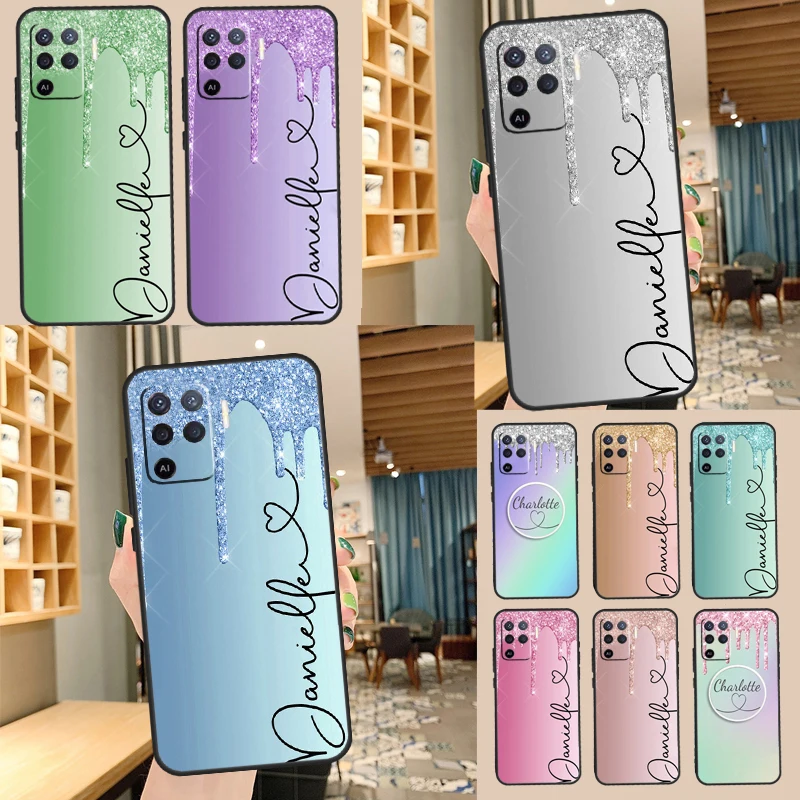 Персональные инициалы с наименованием мраморная фотография для OPPO Find X3 X5 Pro A52 A72 A54 A74 A94 A5 A9 A31 A53 A15 A83 A91 A93 полное покрытие