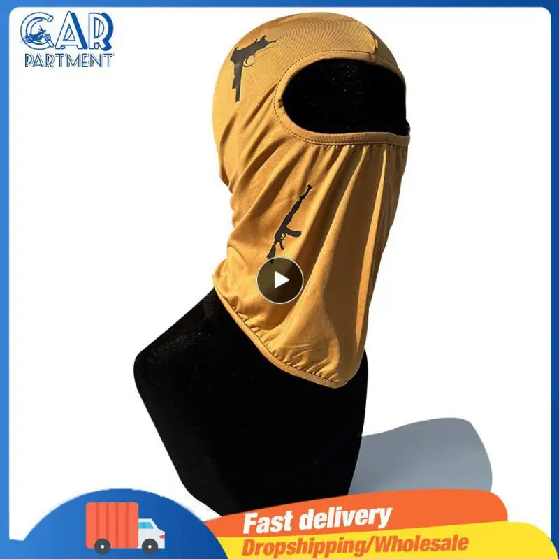 

1 шт. мотоциклетная маска, Мужская велосипедная Балаклава, полное покрытие лица, защитная маска, лыжная маска, капюшон, шапка, головной убор для быстрой ветрозащитной езды