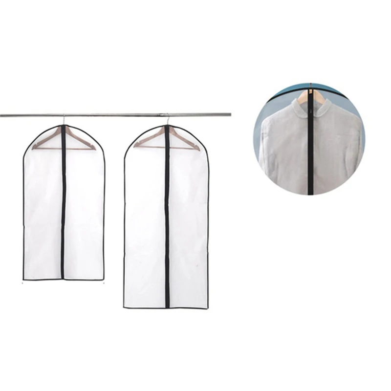 

Transparent Plastic Clothes Dust Cover Coat Waterproof And Dustproof Bag Dry Cleaning Shop Disposable Hanging Clothes Bag