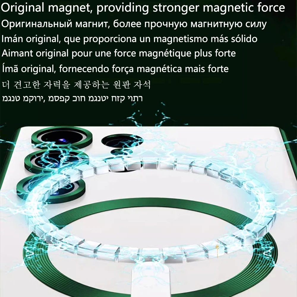 Гальванический магнитный прозрачный чехол для Samsung Galaxy S24 S23 S21 Fe S25 Ultra S22 Plus Magsafe