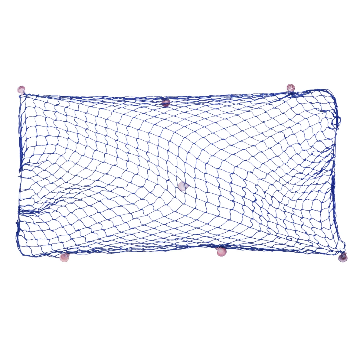 

LUOEM 1pc Fish Net Blue Oceanic Decorative Mediterranean Shell Nautical Fish Net Decor Background Prop for Room