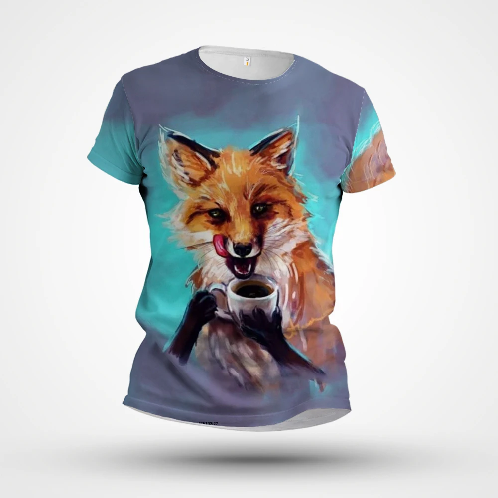 

New Animal T-shirt 3D Printed Cute and Funny Pattern Short Sleeve Customized Factory Direct 2023 Summer Casual Sports Tight Top