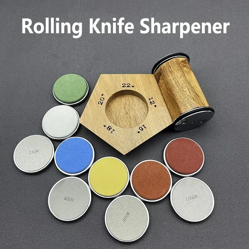 

NEW 2023 Sharpening Stone Angle 5 degrees Tumbler Sharpener Whetstone Rolling Knife Sharpener Diamond Kitchen tool Grindstone