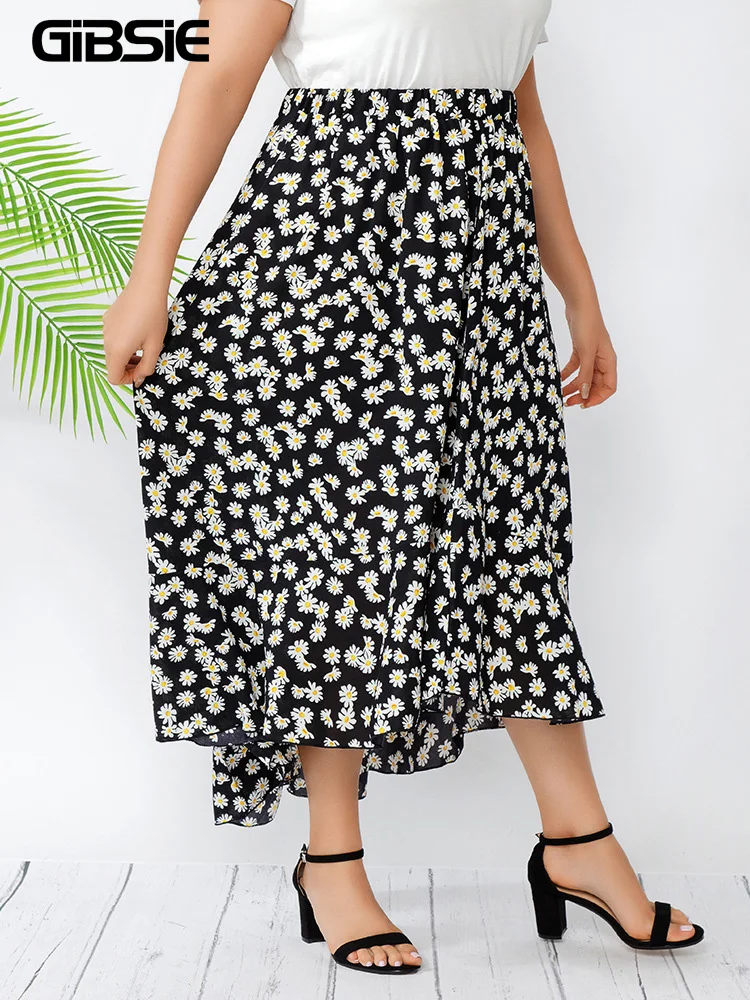 Юбка Женская длинная в стиле бохо с оборками и поясом на резинке |