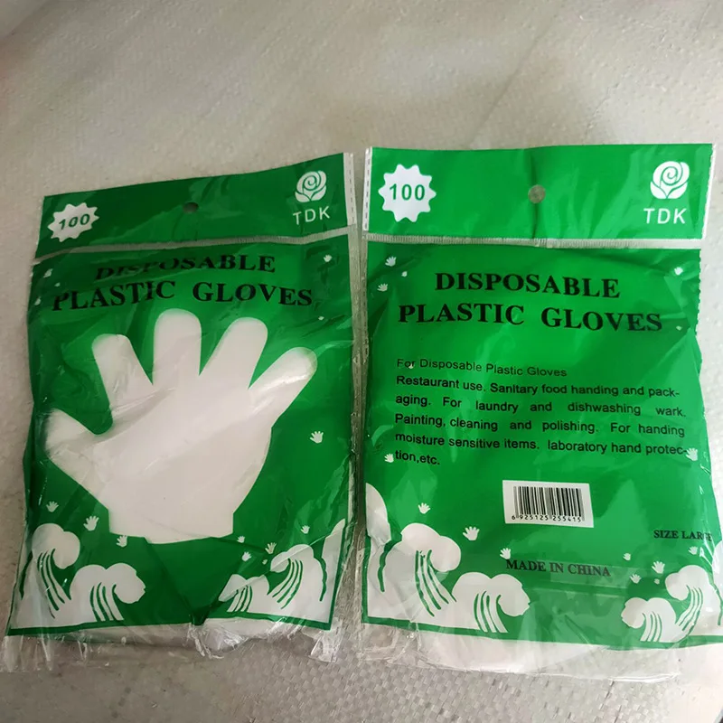 

Одноразовые прозрачные перчатки для еды, 90-100 шт.