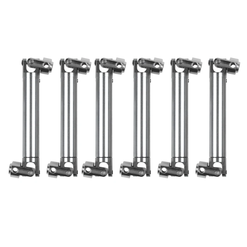 

6Pcs Titanium Color Universal Aluminium Scx0016 Drive Shaft For Axial Scx10 Electric 4Wd For Rc1:10 Off-Road Model Car