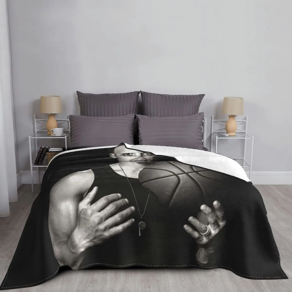 Стефан Карри портрет графическое одеяло мягкий Raschel на диване искусственный мех