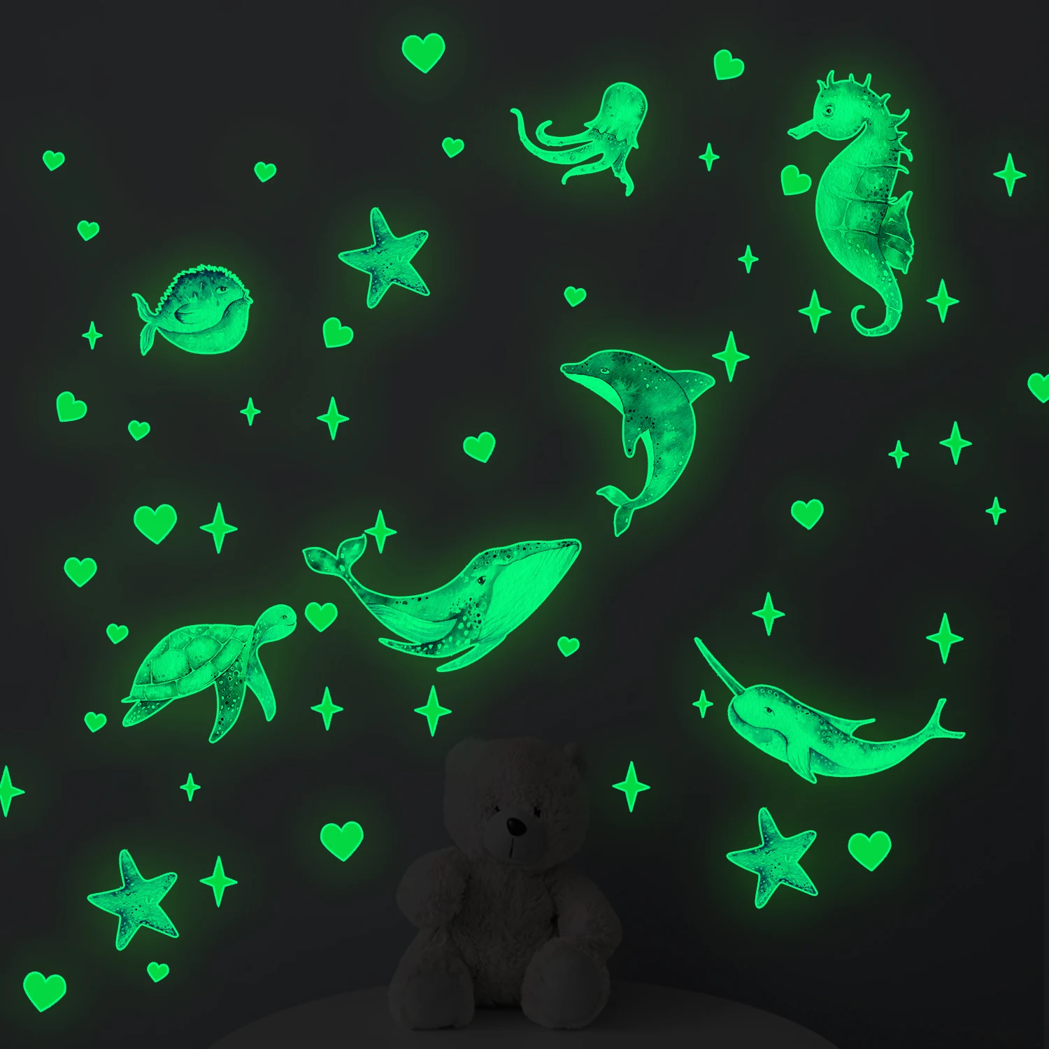 

Damokoo Glow in The Dark Stars and Planets, Bright Solar System Wall Stickers -Glowing Ceiling Decals for Kids Bedroom Any Room
