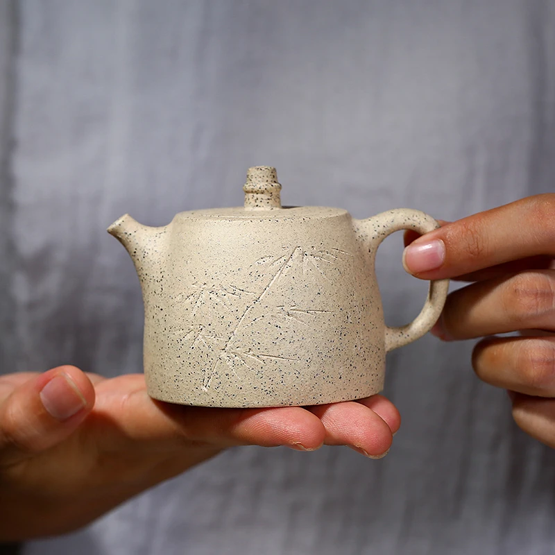 

Yixing purple clay pot household teapot raw ore purple clay kung fu tea set handmade teapot gift