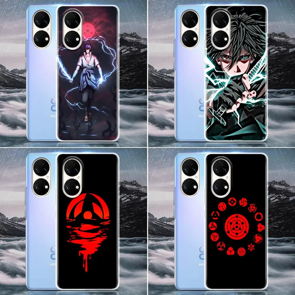 

Sasuke Clear Phone Case for Huawei P20 P30 P40 Pro Plus 4G P50 Pro P Smart Z 2019 Case Soft Cover Kaleidoscope written round eye