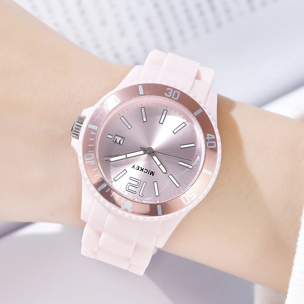 

Disney Watch Women's Waterproof Fashion Simple Trend Quartz Watch Resin Belt High School Calendar Women's Watch 199