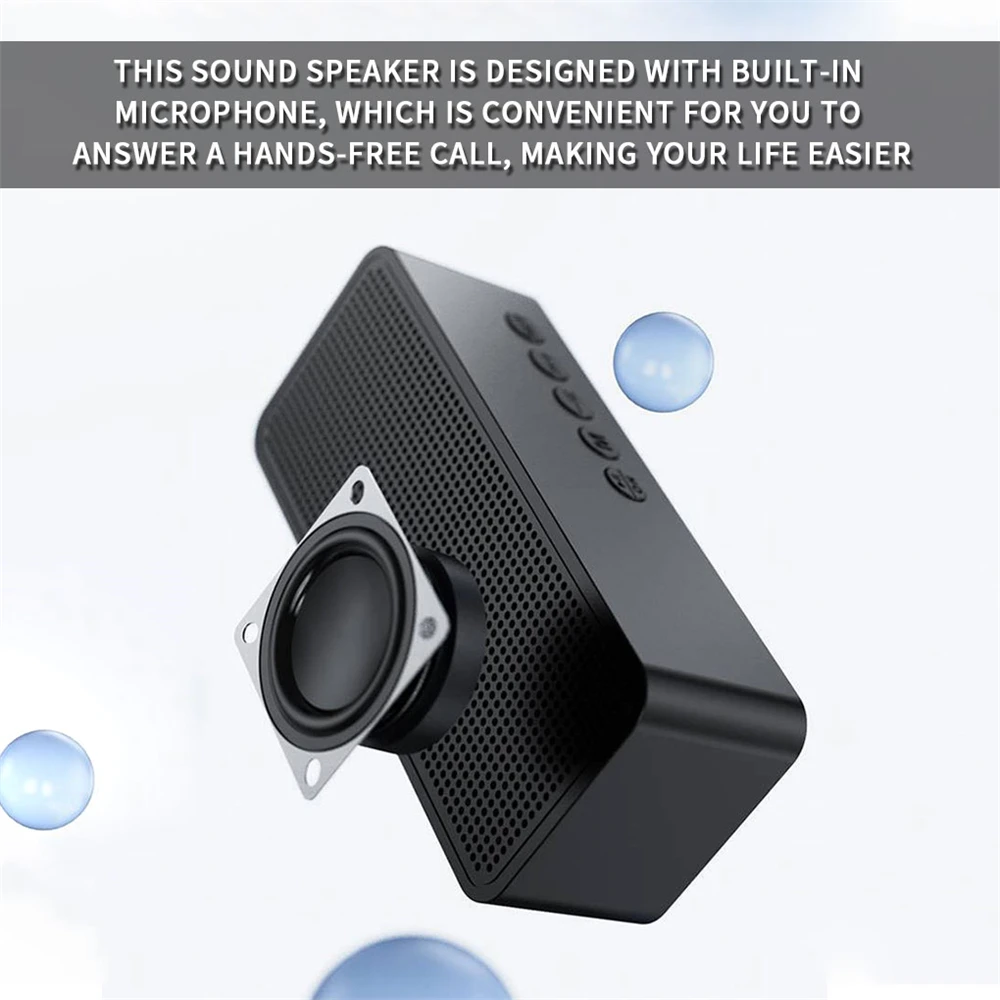 Новый мини-будильник с двойным беспроводным Bluetooth 5 0 динамиком портативная пушка