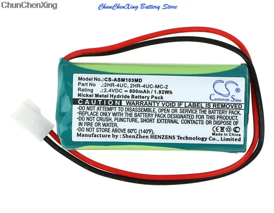 

Аккумулятор Cameron Sino 800 мАч 2HR-4UC, 2HR-4UC-MC-2 для Air Shield-Vickers JM103 Jaundice Mete
